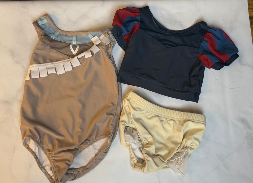 Set of TWO Only Little Once Swimsuits Size 4/5 - Snow White/Pocahontas-Inspired